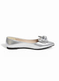 Ballerina Flat Leather Glossy With Bow BN-513