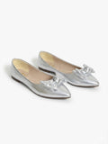 Ballerina Flat Leather Glossy With Bow BN-513