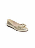 Ballerina Flat Leather Glossy With Bow BN-513