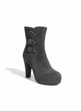 BOOT HEELS SUEDE - R-1
