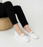 Ballerina Flat Leather Square BN-515