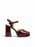 Shoes High Heel Leather Glossy H-17