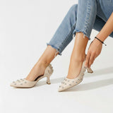 Shoes Mid Heels Leather Elegant GZ-900