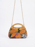 crossbody evening bag Embroidered flor details ZS-11