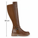 Long Boot Leather And Suede Elegant LB-47