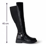 Long Boot Leather And Suede Elegant LB-47