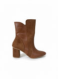 Leather And Suede Heel Boot L-106