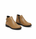 BOOT FLATS LEATHER AND SUEDE - G-40