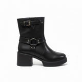 Ankle Boot Leather With Accesories E-106