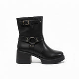 Ankle Boot Leather With Accesories E-106