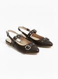 Mules Flat Leather Stylish BF-804