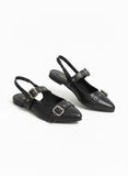 Mules Flat Leather Stylish BF-804