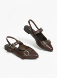 Mules Flat Leather Stylish BF-804