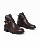 Ankle Boot Leather With Accesories G-54