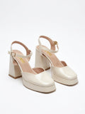 Shoes High Heel Leather Glossy H-17