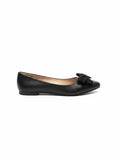 Ballerina Flat Leather Pointed With Bow BN-519
