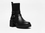 Ankle Boot Leather With Elastic E-108