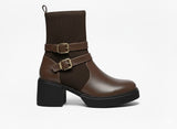 Ankle Boot Leather With Elastic E-108