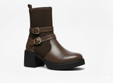 Ankle Boot Leather With Elastic E-108