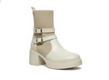 Ankle Boot Leather With Elastic E-108