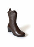 Long Boot Heels Leather Stylish LB-36
