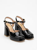 Shoes High Heel Leather Glossy H-17