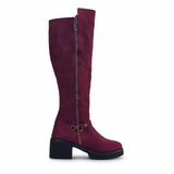 Long Boot Mid Heels Suede Elegant LB-42