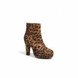 Boot High Heels Leather With a Zipper R-24