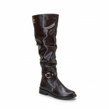 Long boot flat leather with accessories LB-43
