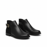 BOOT FLATS LEATHER AND SUEDE - G-40