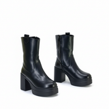 Boot Heels Leather With Zipper L-114