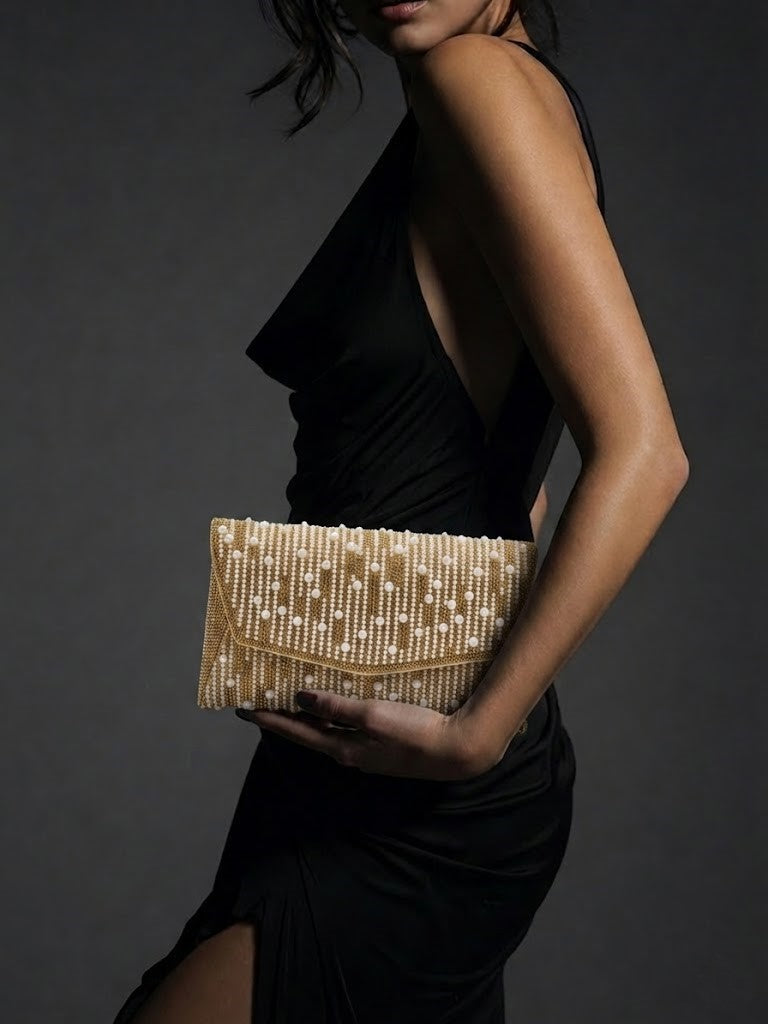 Crossbody evening bag With sparkling stones and beads ZS-7