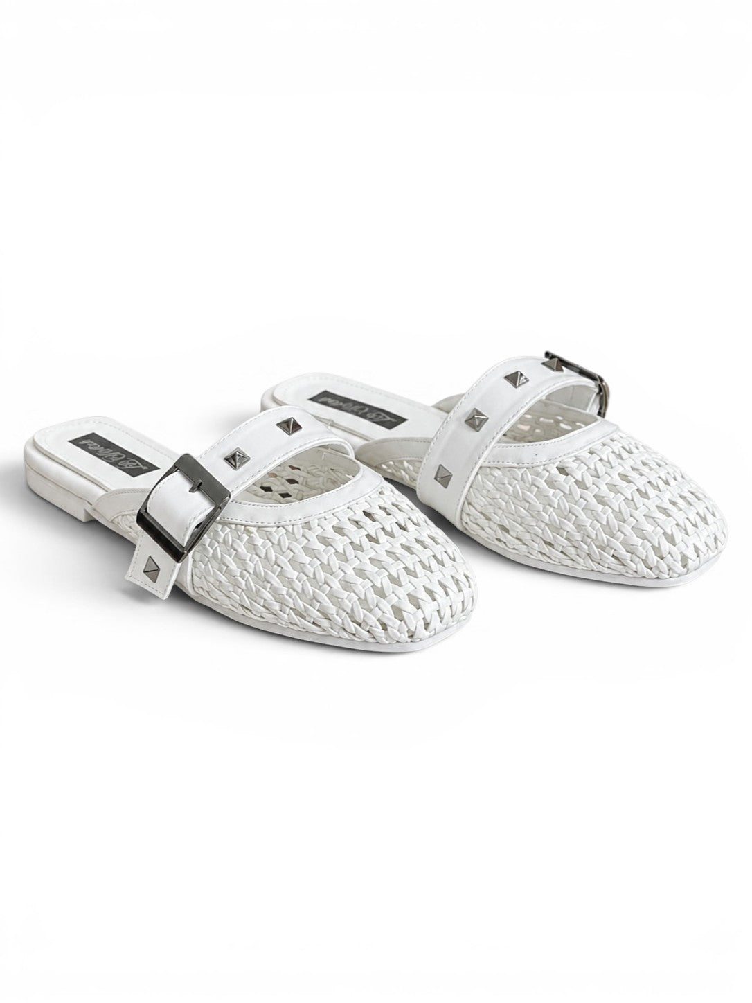 Mules Leather With Buckle Elegant SB-704