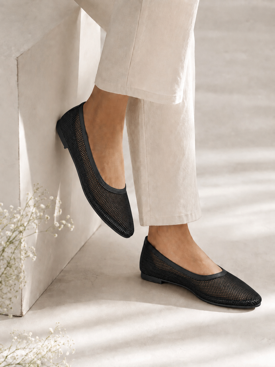 Ballerina flat fabric mesh BN-521