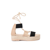 Elegant Burlap Flat Sandal K-8