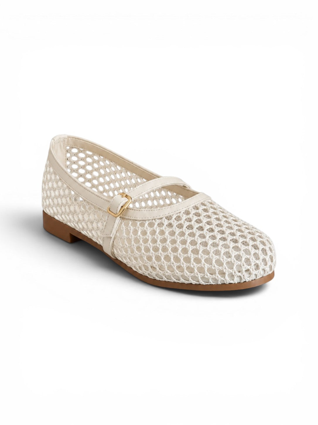 Ballerina flat Leather mesh BF-812