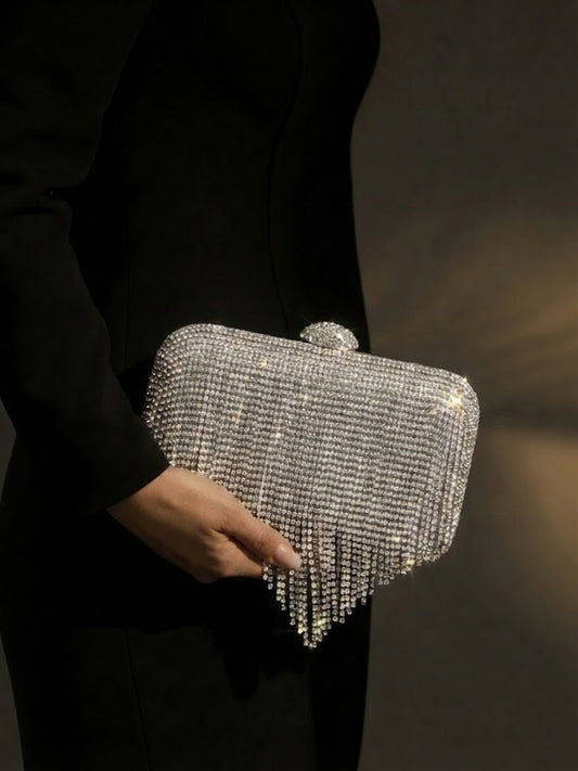 crossbody evening bag with cascading waterfall design ZS-8