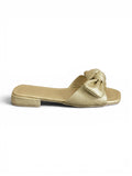 Slipper Flat Leather With Bow SL-229