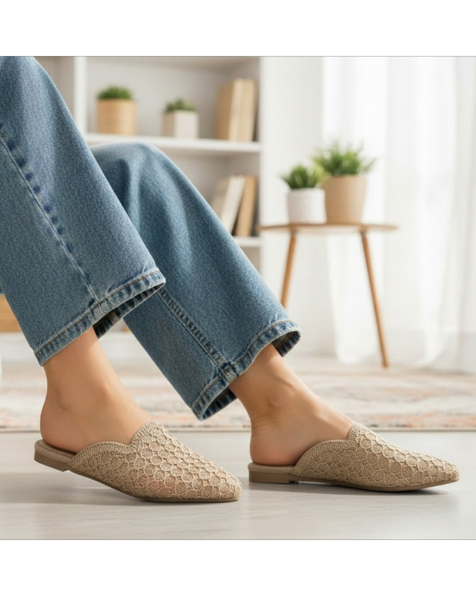 Mule Fabric Flat Elegant SB-25