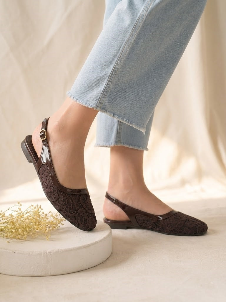 Ballerina Flat Dentelle With Buckle BF-809
