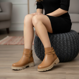 Ankle Boot Flat Leather Stylish G-64