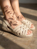 Sandal Flat Leather With Straps SF-57