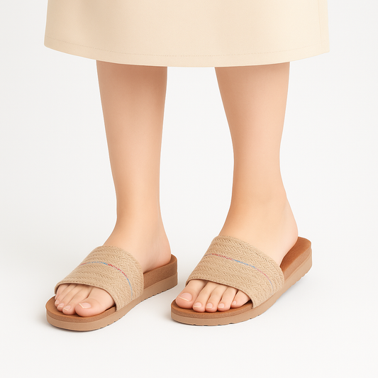 Slipper Heel burlap SL-122