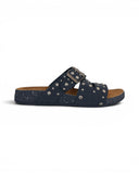Slippers Fabric Flat With Buckle SL-219
