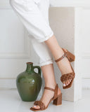 Leather Heel Sandal SN-180