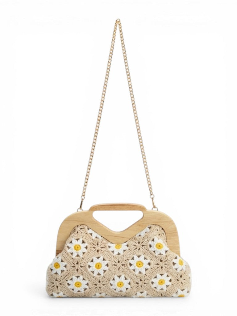 Handbag Wood And Fabric ZS-14