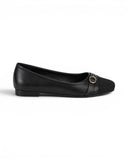 Ballerina flat Leather With an elegant straw toe BN-523