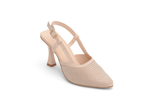 Shoes Heels Leather With Sequined F-32