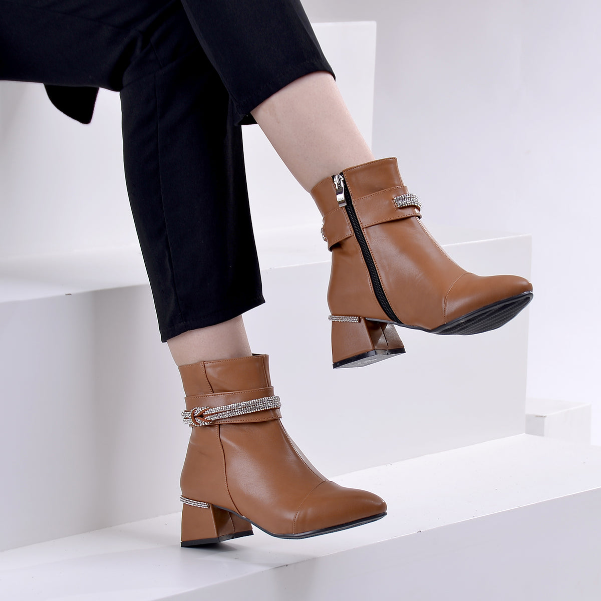 BOOT HEELS LEATHER  -R-5