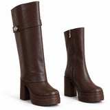 Long Boot High Heel Leather LB-44